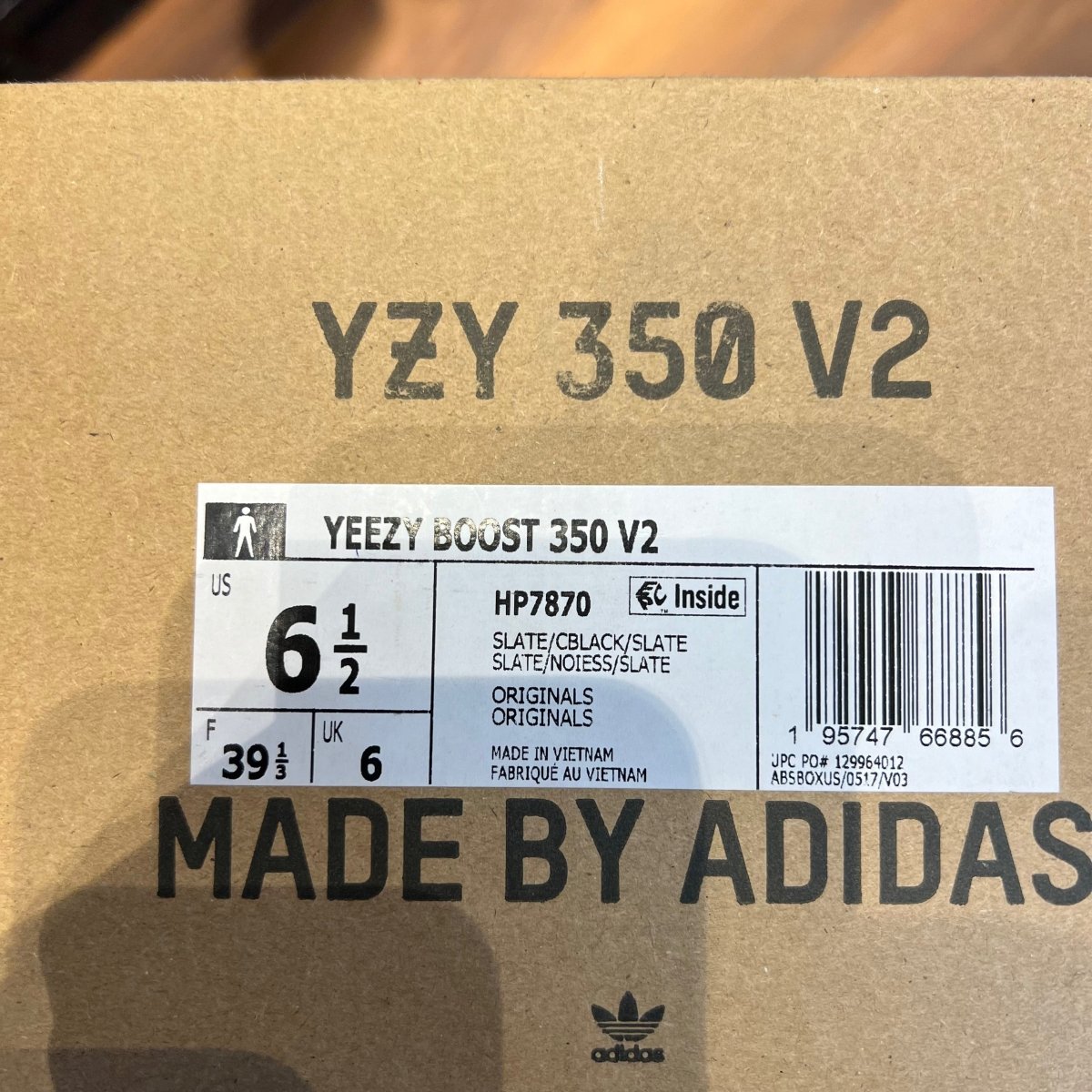 Yeezy Boost 350 V2 Slate - Gently Enjoyed (Used) Men 6.5 - Low Sneaker - Jawns on Fire Sneakers & Streetwear